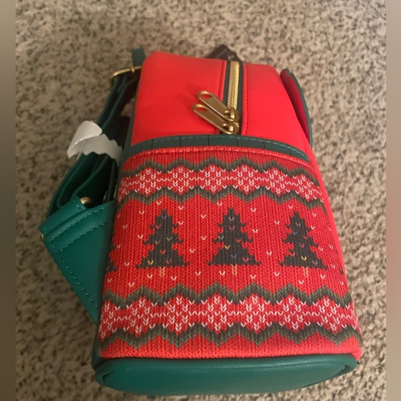 Loungefly Disney Stitch Holiday Sweater Mini Backpack SHIPS ASAP - Picture 3 of 6
